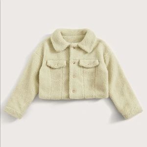 Cropped teddy coat from shein